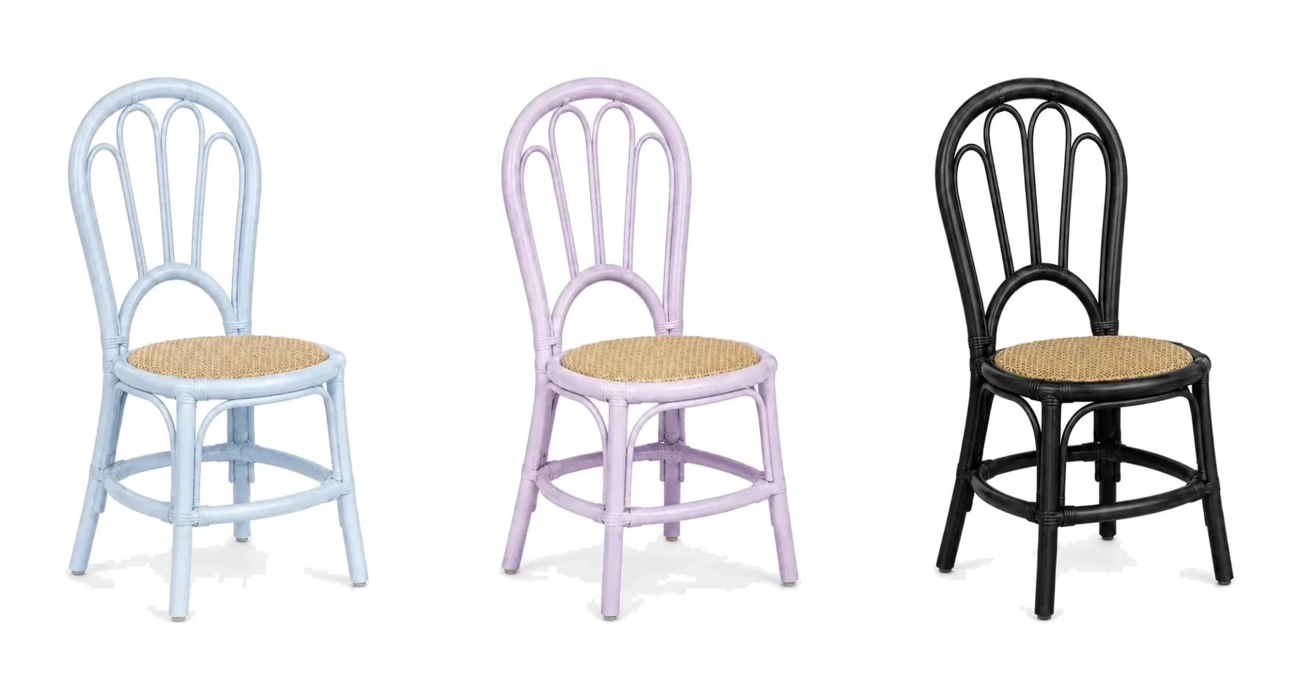 Amelia children's rattan chairs in every new color