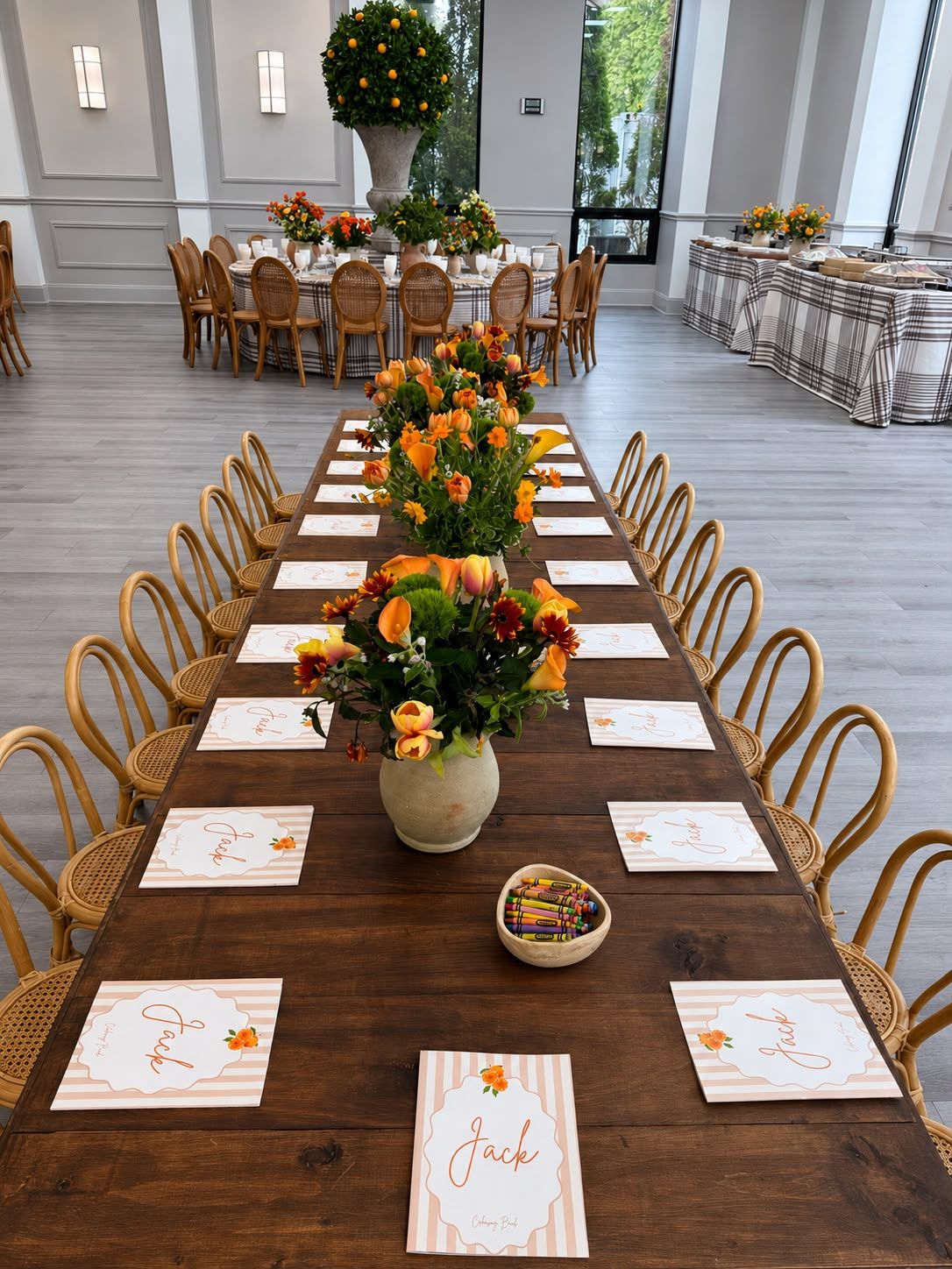 Citrus garden kids party table styled by Mini Chairs Atelier