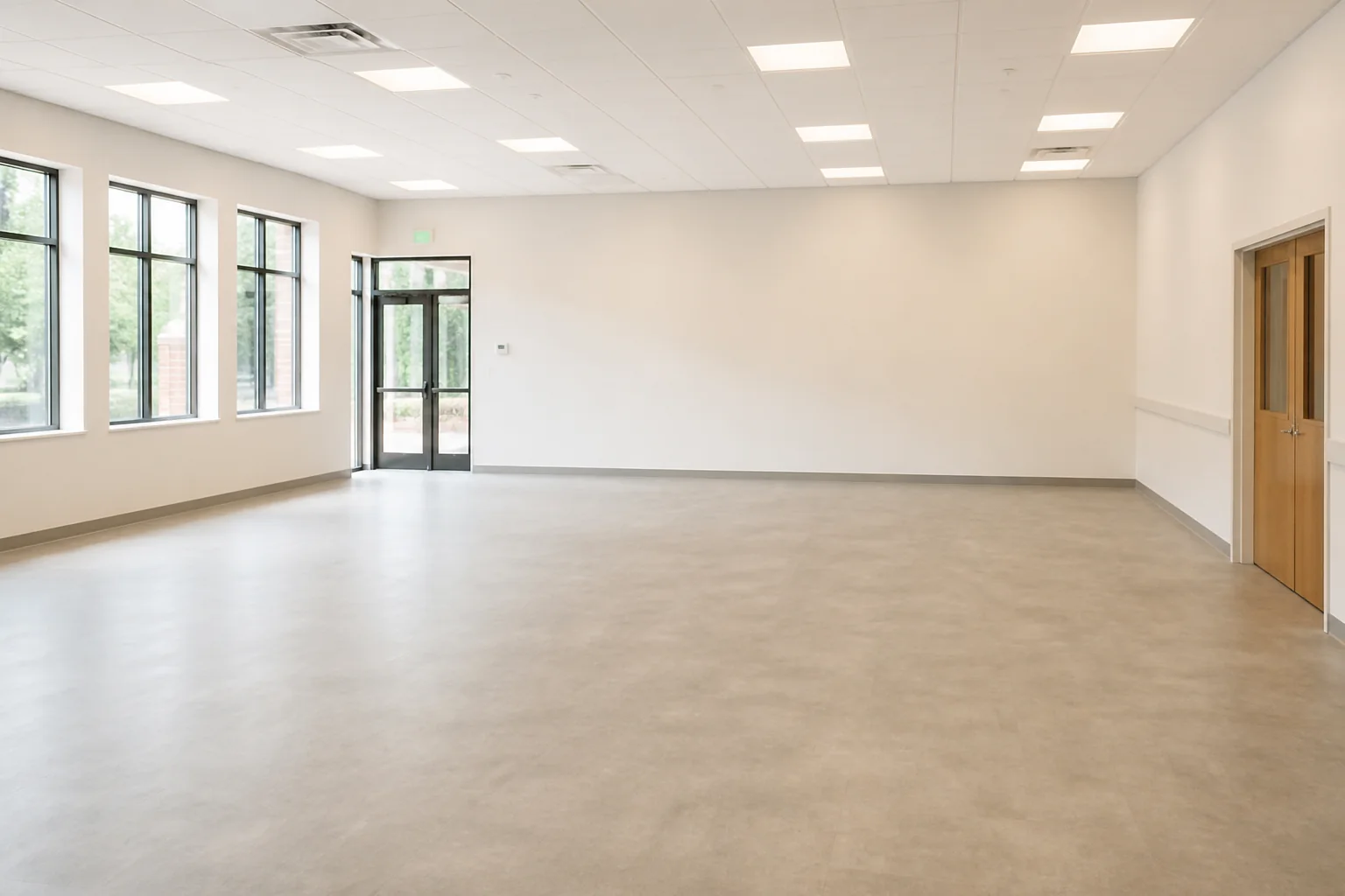 Empty bright community party room
