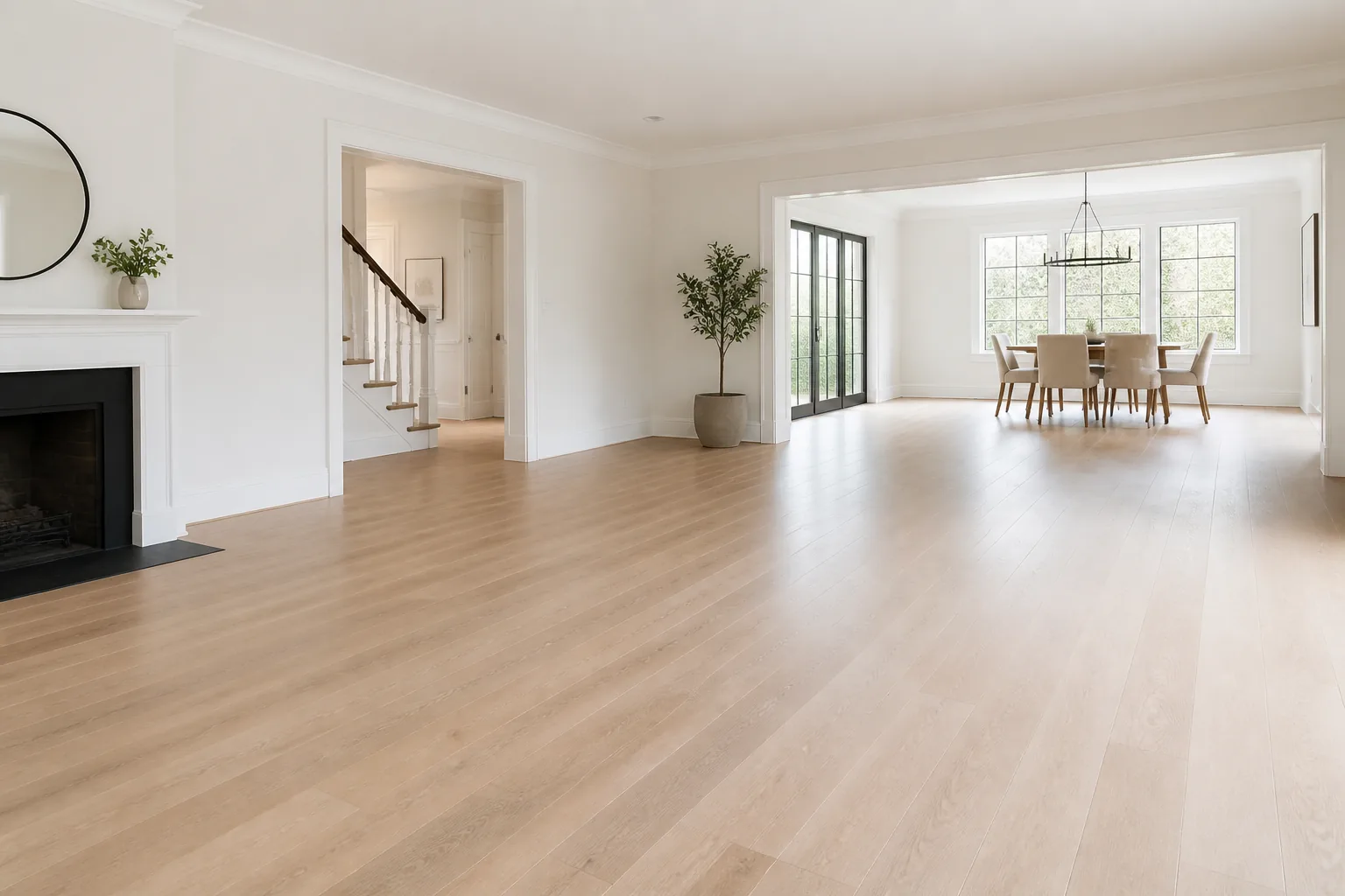 Bright neutral home with open floor space